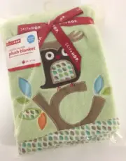 Skip Hop Baby Owl Treetop Friends Plush Light Green Blanket