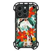 iPhone 16 Pro Ultra Bounce Case MagSafe Compatible Red Flowers