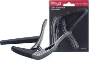 STAGG SCPX-FL Flat trigger STYLE capo for classical guitar Carbon Fiber Finish