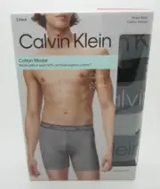 Calvin Klein Men Boxer Brief Pack of 3 Cotton Modal Size M Black / Gary