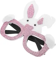 [MUSISALY] Bunny Glasses Rabbit Glasses Bunny Party Favors Party Eyeglasses Bunny Costume Prop Bunny Dress up Party Sunglasses Eyewear Bunny Eyewear Flannel Pink