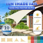 Sun Shade Sails Rectangle for Patios Sun UV Blocking Park Waterproof 320gsm PU