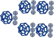 BESPORTBLE 5sets Valve Hose Sprayer Nozzle Round Broach Wheel Handle Water Filter for Door Head Connector Handles Hose Nozzle Water Filter for Water Filter Grommet System Iron 4pcs*5