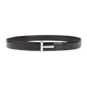 [Tom Ford] Tom Ford-Espresso Brown Calf Leather Belt-Uomo 95 OS