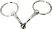 EQI Loose Ring Steel Snaffle Horse Bit with Single Joint Mouth 5"