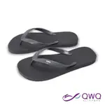 QWQ 男款橡膠防滑夾腳拖鞋-鞋帶保固-休閒拖鞋-經典TOP系列-深灰色(ABAA00808)