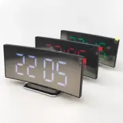 Electronic Alarm Clock Noiseless Design Digital LED Large Display Mirror