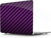 IVY for MacBook Pro 15 inch Case (Retina, A1398, 2012-2015 Release) - Crystal Hard Shell Cover with Carbon Fiber Texture,Anti-Slip Pads,Ultra Thin & Lightweight Protective Case - Purple