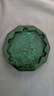 Unique Hand Painted Dice Tray - 3d Printed PLA Emerald Green Black Neon Green