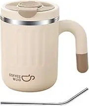 Thermal Mug - Stainless Steel Thermoss | Insulated Coffee Cup | Drink Cup with Handle and Lid | Vacuum Sealing Travel Mugs | Portable Coffee Flask for Hot or Cold Beverages