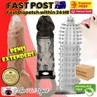 Penis Sleeve Sheath Reusable Extender Premature Increase Size Couples Sex Toys