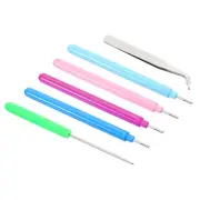 6pcs Paper Strips Quilling Tool Set Slotted Needle Pen Tweezer Awl Curl Rolling