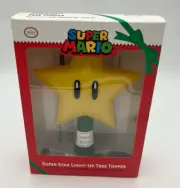 Nintendo Super Mario Bros 9” Super Star LED Light Up Christmas Tree Topper New