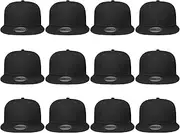 [Gelante] Plain Blank Flat Brim Adjustable Snapback Baseball Caps Wholesale LOT 12