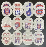 Lot Of 24 Montreal Canadiens Hockey NHL 4’’ Round Cardboard Coasters Gift Idea