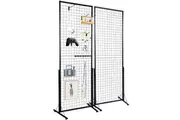 VEVOR 2' x 5.6' Grid Wall Panels Tower 2 Packs Wire Gridwall Display Racks