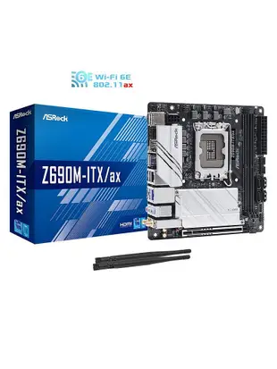 ITX機殼ASROCK/華擎科技 Z690M-ITX/AX臺式全新電腦主板支持LGA1700 cpu