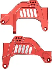 RC Front Shock Plate Aluminum Alloy Replacement Upgrade High Performance Front Shock Tower Board for Axial SCX6 1/6 RC Car and Universal Set of 2 (赤)
