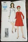 Vintage 1960s Vogue Sew Pattern 7067 Size 14 Bust 34 Dress