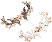 HEALSOPTHY 4 Pairs Cape Buckles Elegant Phoenix Fasteners for Cloaks Clothing for Hanfu Cheongsam Sweater and Cardigans Decorative Clothing Accessories