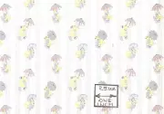 It's Raining Ducks white 152D2 MiniGraphics miniature wallpaper 1pc 1/12 scale
