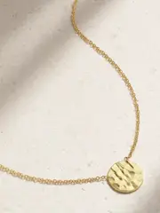 [Jennifer Meyer] Jennifer Meyer - Mini Hammered Disc 18-karat Gold Necklace - One size One size Gold