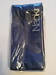 Crate & Barrel Sateen Napkins Dark Blue Set 6 @20"x20" Cotton 55%/Rayon 45% NEW
