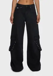 [The Ragged Priest] Grime Wide Leg Jeans