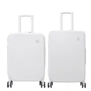 Tabibito 2-Piece Luggage Sets Hard Shell ABS Suitcase with Spinner Wheels TSA Lock White 20"24"