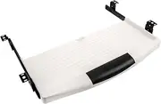 FIXOSHEE Desk Keyboard Tray Kit 14'' Slide Out Keyboard Drawer Full Extension Slides Space-Saving Desk Organizers
