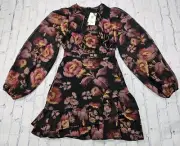 Ted Baker Piara Ruffle Asymmetric Mini Dress WOMENS SIZE 0 / US SIZE 2