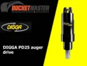 DIGGA PD25 AUGER DRIVE - 100 mm Square Shaft, EXCAVATOR, SKID STEER, LOADER, BOB