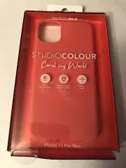 Tech21 Studio Colour Case for Apple iPhone 11 Pro Max, Coral My World, Pink NIB
