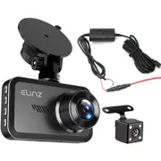 Elinz Car Dash Camera 3" HD 1080P FHD DVR Recorder Front Rear Dual Cam Hardwire Kit