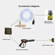 Chemical Injector Downstream Injector W/ 9.8ft Tube For Pressure Washer 5000PSI