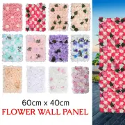 40 60cm Artificial Flower Wall Hydrangea Panel Bouquet Wedding Party Home Decor