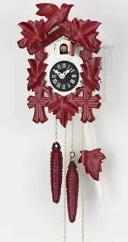 Modern cuckoo clock 1 day running time KA 1606 rot NEW