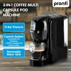 Pronti HomeMaid 3-in-1 Coffee Machine Multi-Capsule Pods Ground Coffee Nespresso