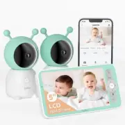 Boifun Baby Monitor With 2 Cameras Wireless Camera with Night Vision 2 way Audio