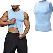 [Beotyshow] Men's Lonic Shaping Vest, Sleeveless Slimming Compression Shirts, Slimming Body Shaper, Ice Silk Fabric, Shapewear, Tank Top, Vests for Men