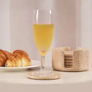 Marble Coaster Set with Holder