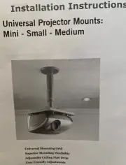 OmniMount PMD- Mid-Size Projector Ceiling Mount - Visual Display Series PMD