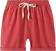 [Generic] Boy's Jeans Shorts Elastic Rope Waist Casual Summer Leisure Style Breathable Sports Trendy Vintage Toddler Trousers