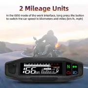 Universal Motorcycle LCD Digital Speedometer Odometer Tachometer Gauge Meter