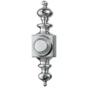 NuTone PB4LSN Satin Nickel Lighted Push Button Doorbell Tradional Look