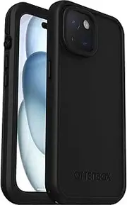 OtterBox Fre Case for iPhone 15 for MagSafe, Waterproof (IP68), Shockproof, Dirtproof, Sleek and Slim Protective Case with Built in Screen Protector, x5 Tested to Military Standard, Black
