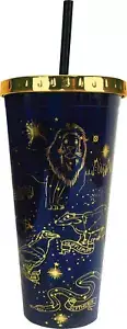 Spoontiques Harry Potter Constellations Foil Cup W/Straw, 20 Oz, Navy