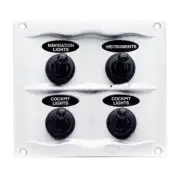 BEP Splash Proof Fused Switch Panel 4 Gang White