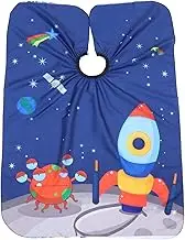 FRCOLOR Kids Hairdressing Cape Rocket Pattern Salon Hairdressing Barber Cape Cover Children Haircut Gown Hair Styling Wrap Apron for Toddler Hair Styling Shampoo