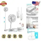 Folding Telescopic Stand Fan with 4 Speeds and Remote Control for Home & Office